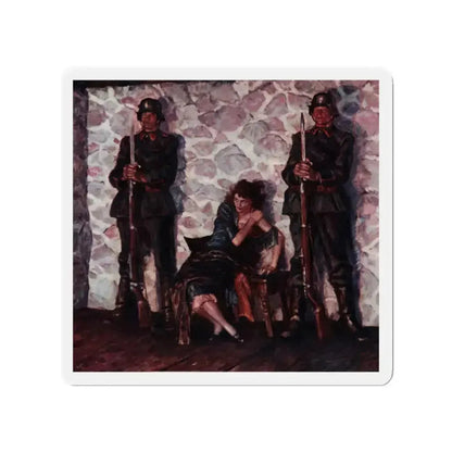 By Way of the Torch, The American Magazine, January 1942 (Magazine Illustration) Refrigerator Magnet 2 Inch - The Sticker Space