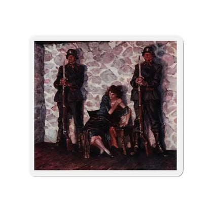 By Way of the Torch, The American Magazine, January 1942 (Magazine Illustration) Refrigerator Magnet 3 Inch - The Sticker Space