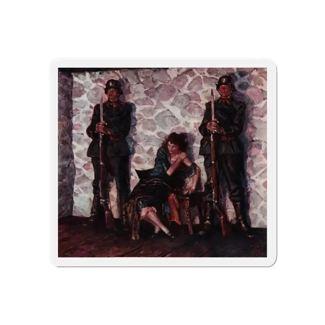 By Way of the Torch, The American Magazine, January 1942 (Magazine Illustration) Refrigerator Magnet 6 Inch - The Sticker Space