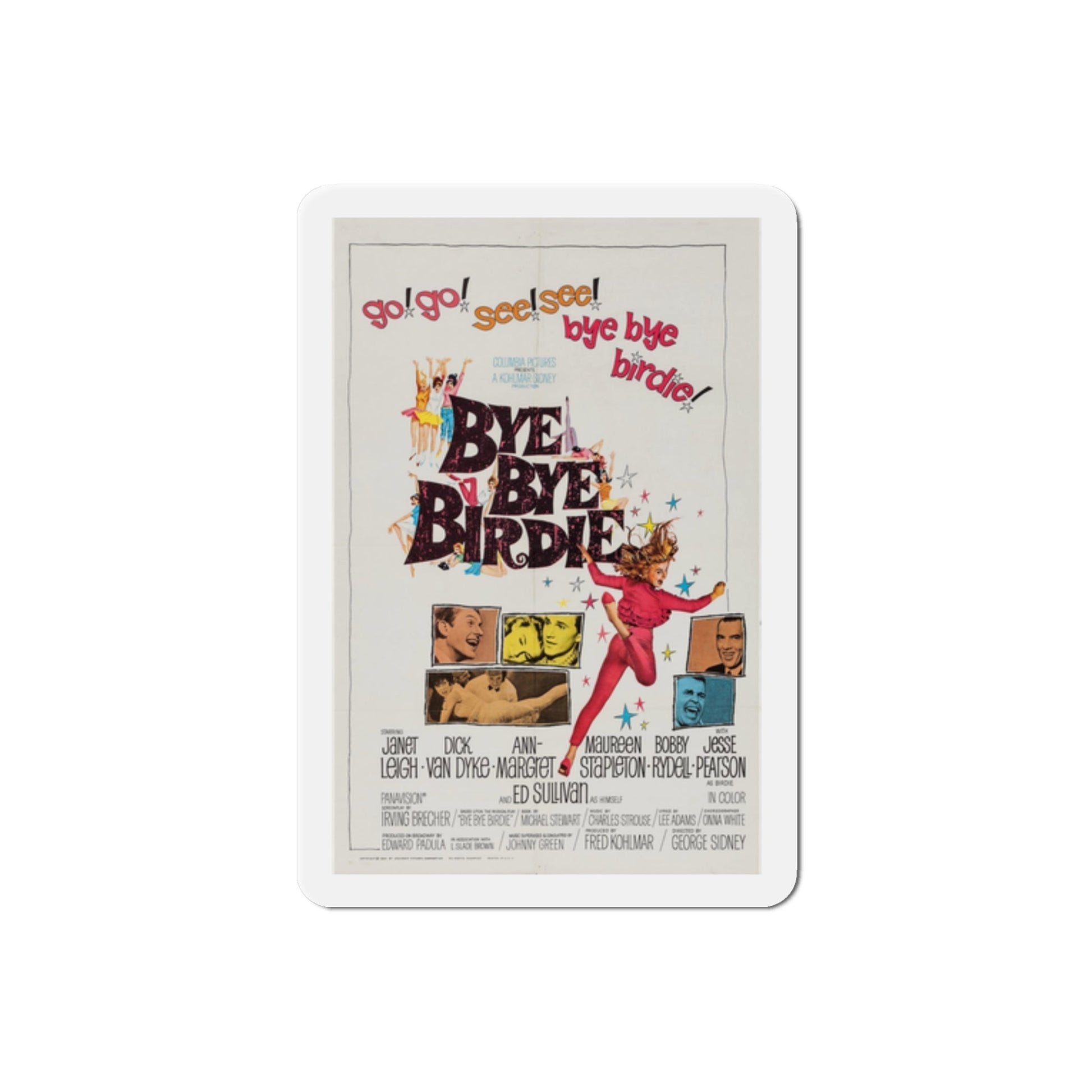 Bye Bye Birdie 1963 Movie Poster Die-Cut Magnet-2 Inch-The Sticker Space