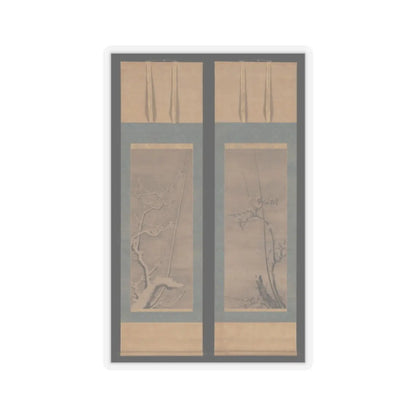 Byōsen Myōshitsu - Ink Plum - 15th century v2 - STICKER Vinyl Kiss-Cut Decal