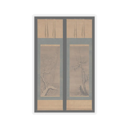 Byōsen Myōshitsu - Ink Plum - 15th century v2 - STICKER Vinyl Kiss-Cut Decal