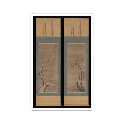 Byōsen Myōshitsu - Ink Plum - 15th century v2 - STICKER Vinyl Kiss-Cut Decal