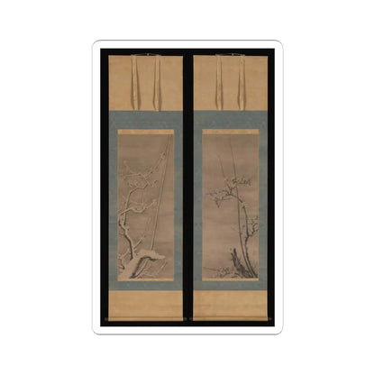 Byōsen Myōshitsu - Ink Plum - 15th century v2 - STICKER Vinyl Kiss-Cut Decal