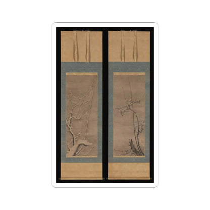 Byōsen Myōshitsu - Ink Plum - 15th century v2 - STICKER Vinyl Kiss-Cut Decal