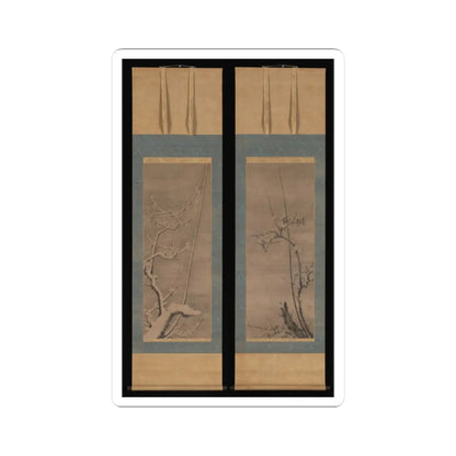 Byōsen Myōshitsu - Ink Plum - 15th century v2 - STICKER Vinyl Kiss-Cut Decal