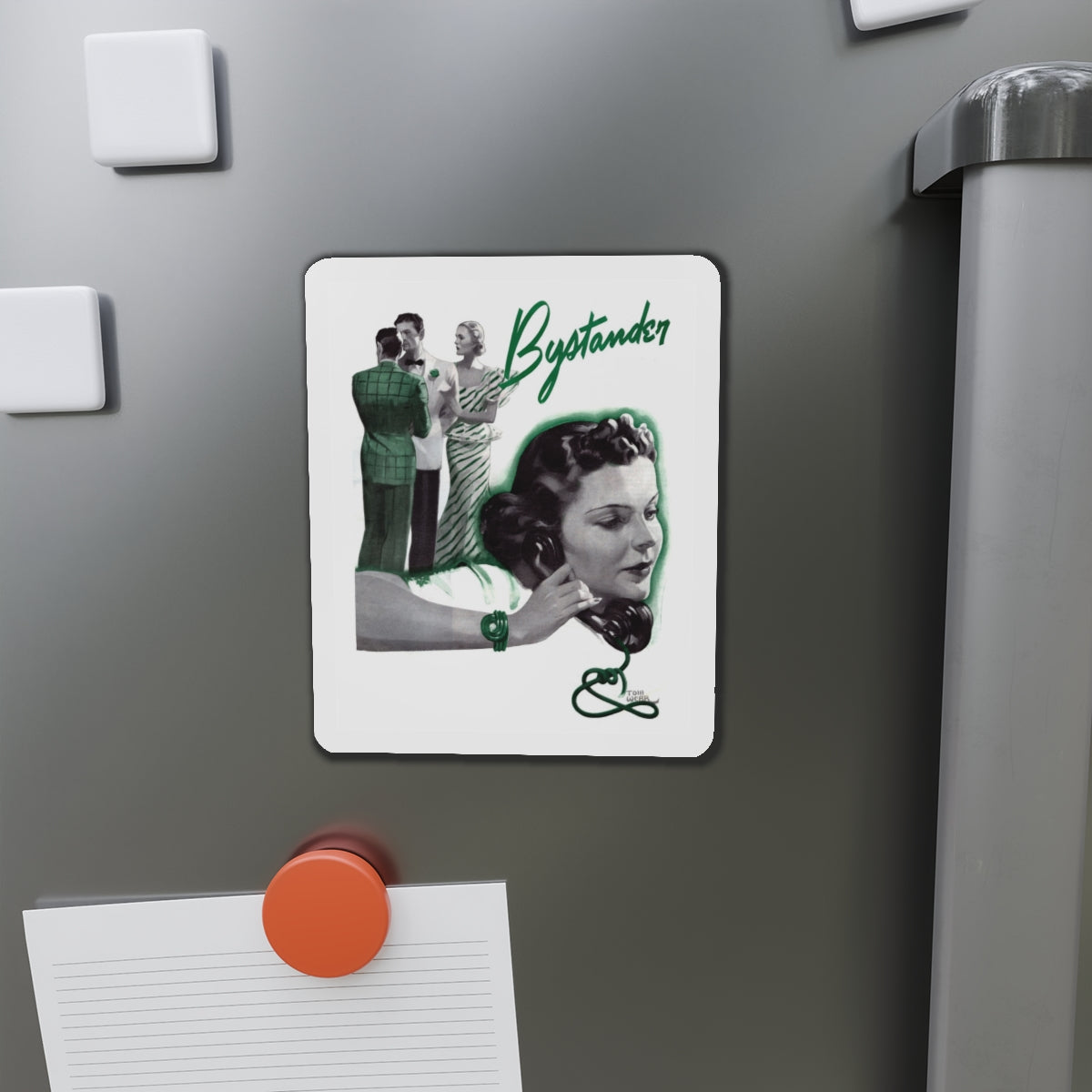 Bystander, 1937 (Magazine Illustration) Refrigerator Magnet-The Sticker Space