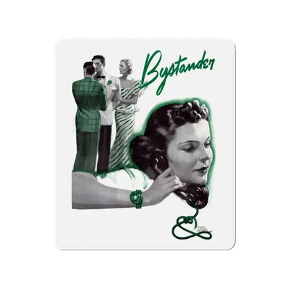 Bystander, 1937 (Magazine Illustration) Refrigerator Magnet 2 Inch - The Sticker Space