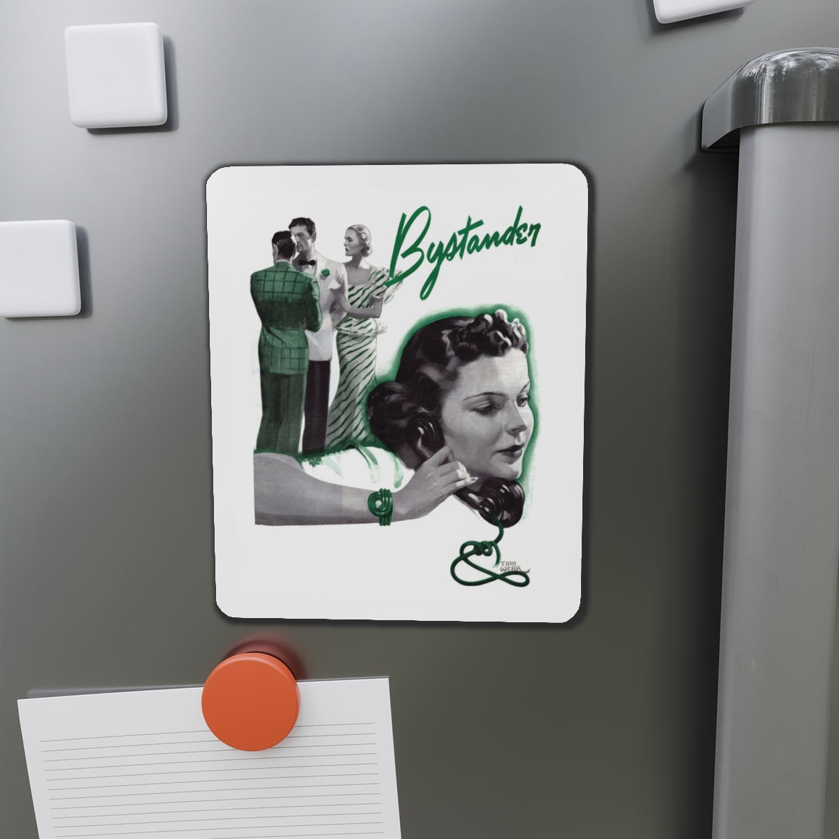 Bystander, 1937 (Magazine Illustration) Refrigerator Magnet-The Sticker Space