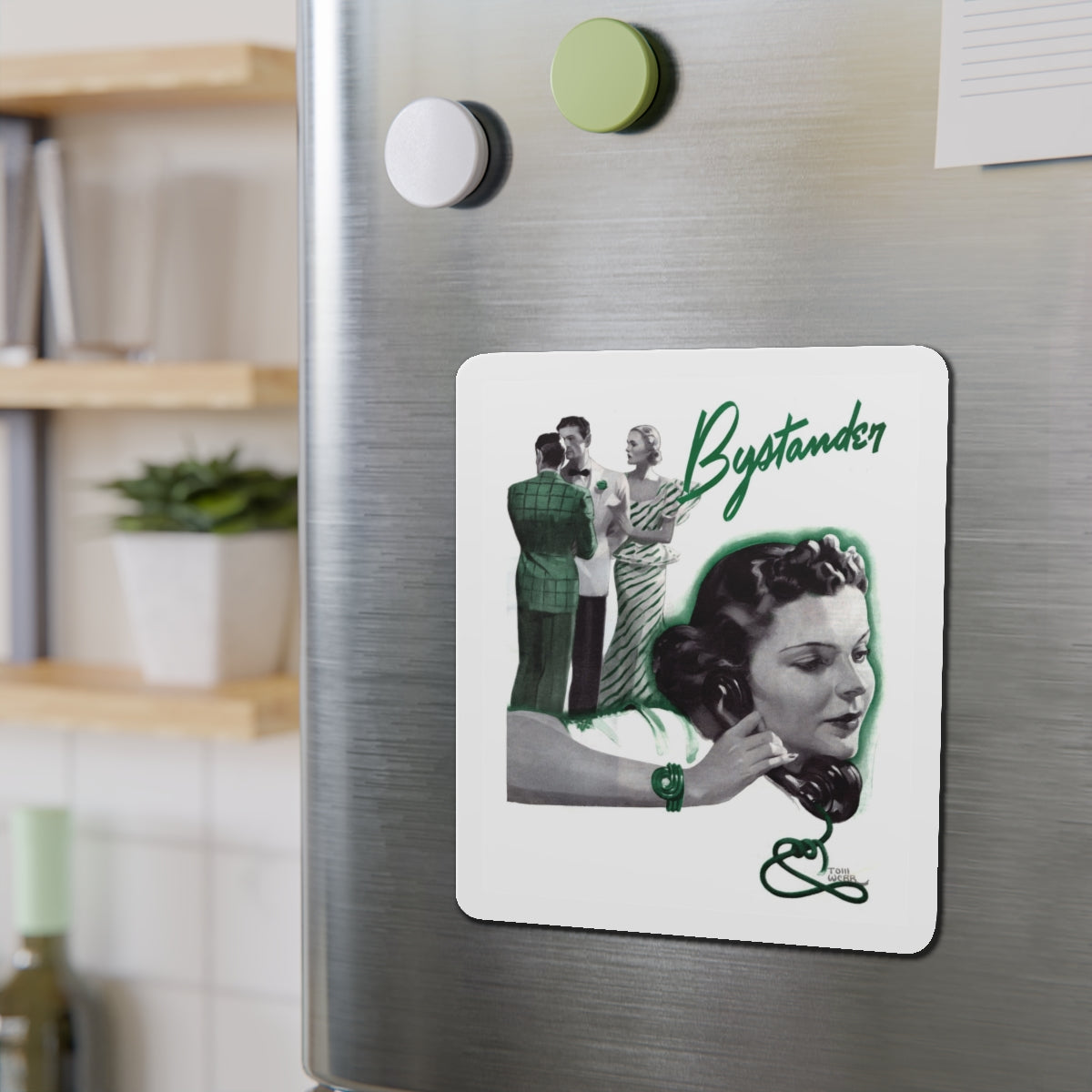 Bystander, 1937 (Magazine Illustration) Refrigerator Magnet-The Sticker Space