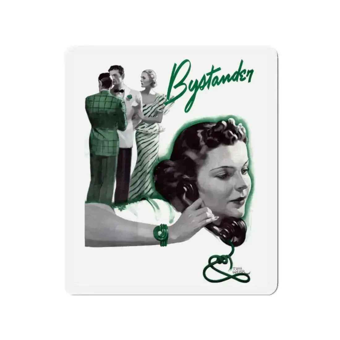 Bystander, 1937 (Magazine Illustration) Refrigerator Magnet - The Sticker Space