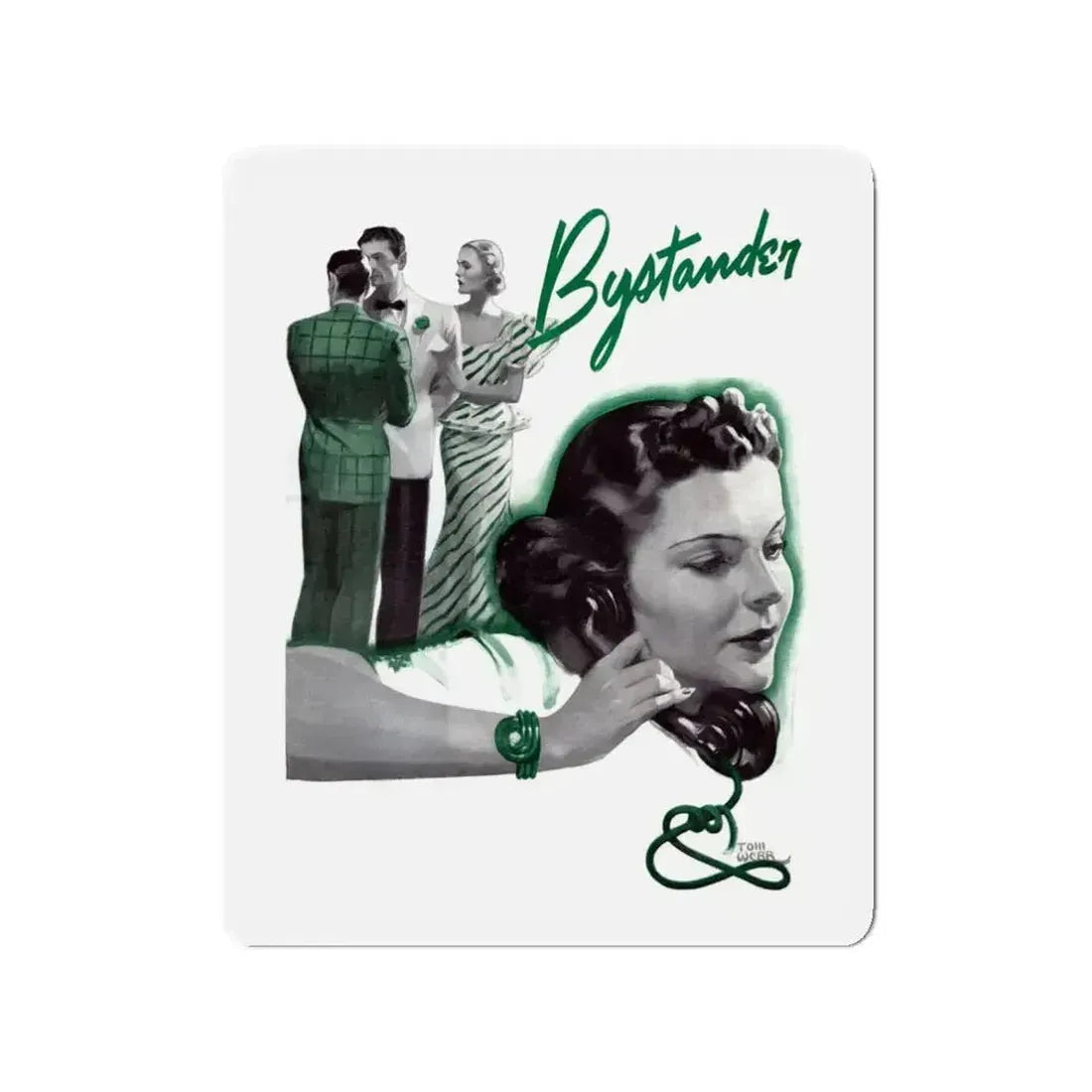 Bystander, 1937 (Magazine Illustration) Refrigerator Magnet - The Sticker Space