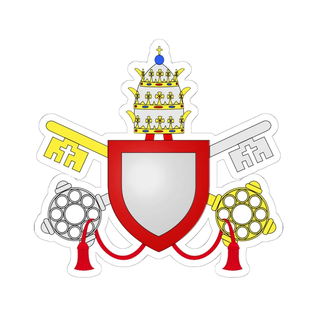 C o a Benedetto XII (Italy) (Coat of Arms) STICKER Vinyl Kiss-Cut Decal 6 Inch White - The Sticker Space