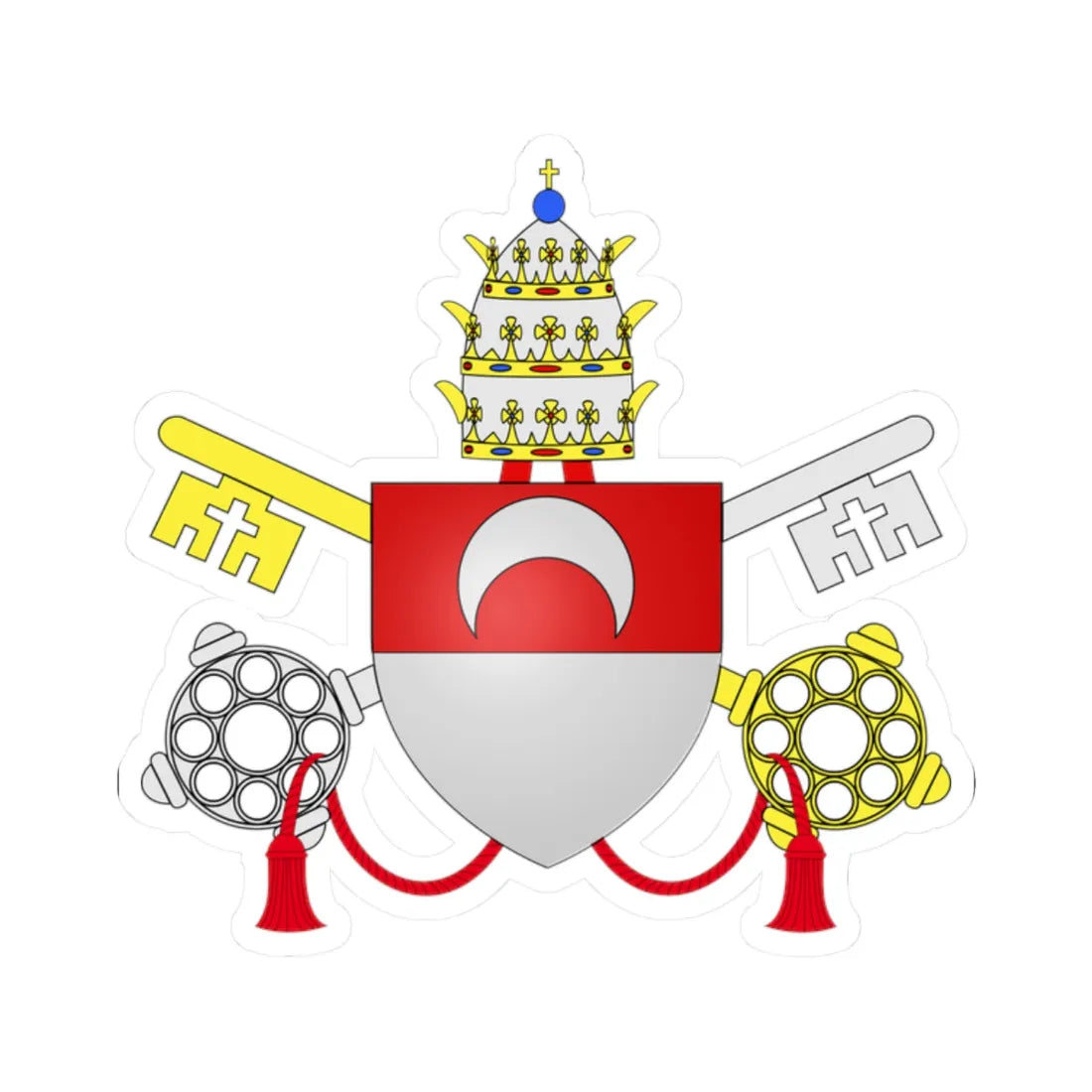 C o a Benedetto XIII Avignone (Italy) (Coat of Arms) STICKER Vinyl Kiss-Cut Decal 2 Inch White - The Sticker Space