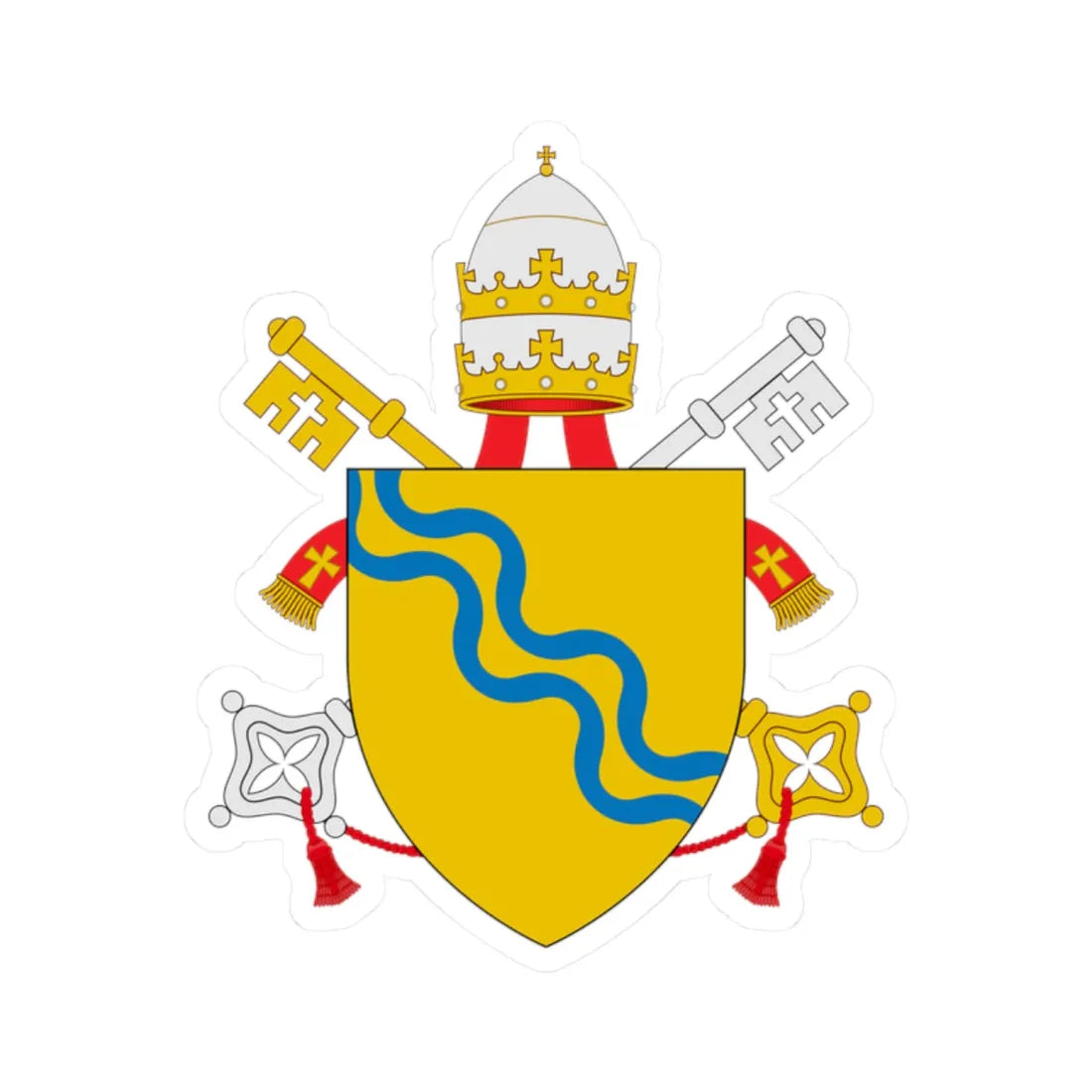 C o a Bonifacius VIII (Italy) (Coat of Arms) STICKER Vinyl Kiss-Cut Decal 2 Inch White - The Sticker Space