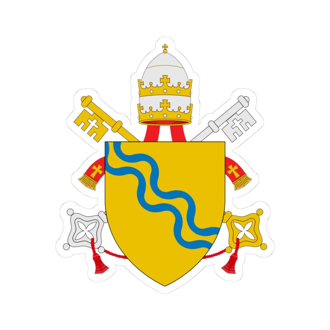 C o a Bonifacius VIII (Italy) (Coat of Arms) STICKER Vinyl Kiss-Cut Decal 3 Inch White - The Sticker Space