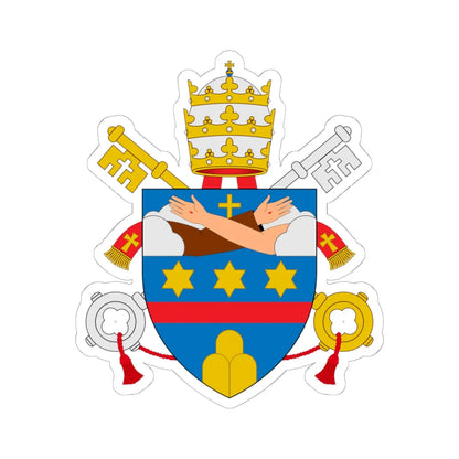 C o a Clementem XIV (Spain) (Coat of Arms) STICKER Vinyl Kiss-Cut Decal 6 Inch White - The Sticker Space