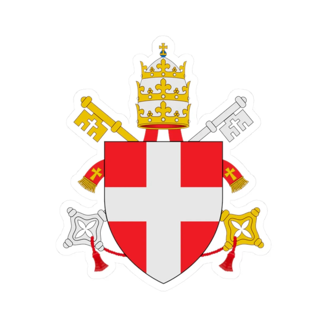 C o a Felix V antipapa (Spain) (Coat of Arms) STICKER Vinyl Kiss-Cut Decal 2 Inch White - The Sticker Space