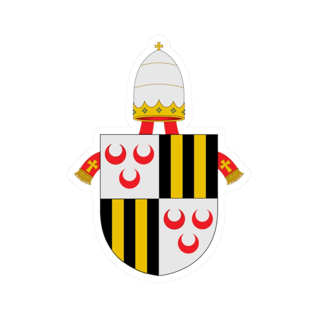 C o a Johannes XXI (Spain) (Coat of Arms) STICKER Vinyl Kiss-Cut Decal 2 Inch White - The Sticker Space