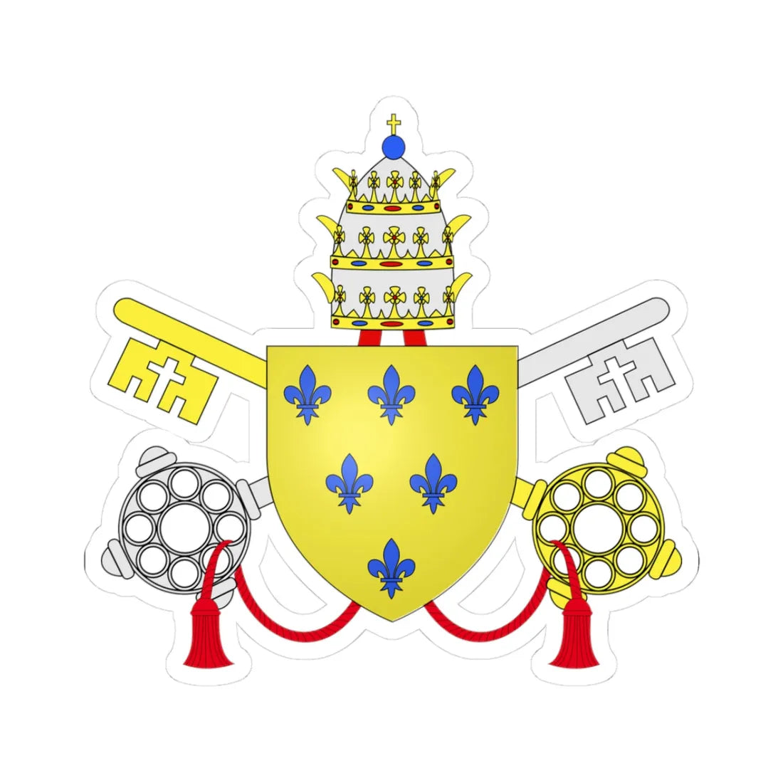 C o a Paulo III (Italy) (Coat of Arms) STICKER Vinyl Kiss-Cut Decal 3 Inch White - The Sticker Space
