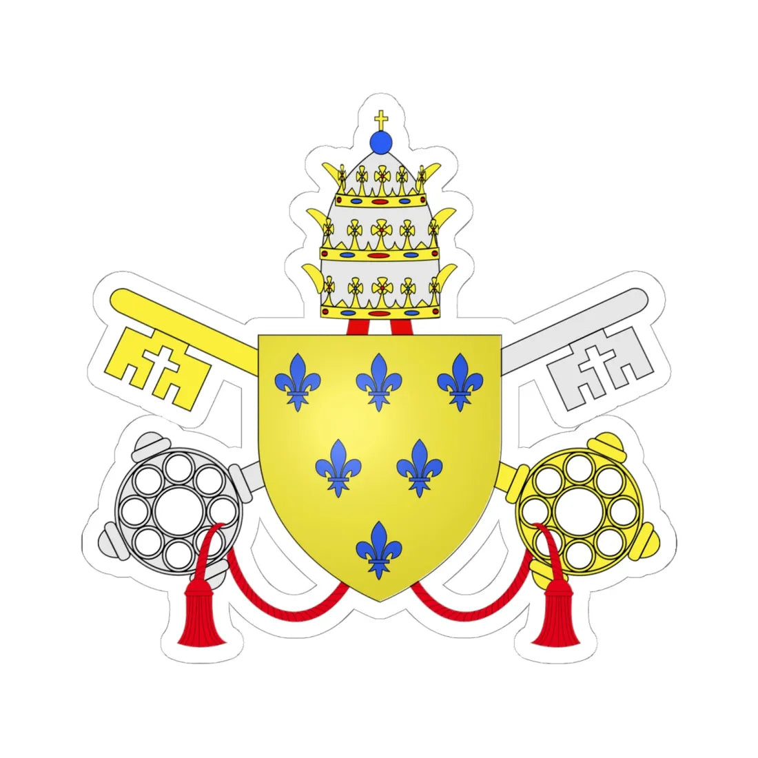 C o a Paulo III (Italy) (Coat of Arms) STICKER Vinyl Kiss-Cut Decal 6 Inch White - The Sticker Space