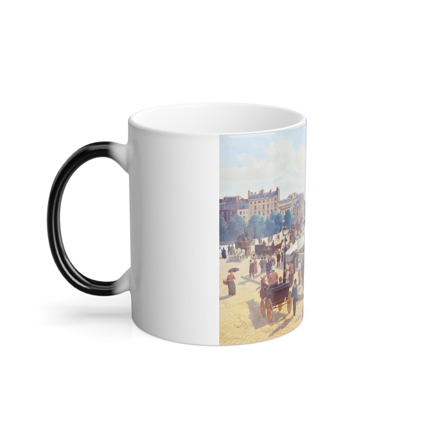 C T Guillermot (1880-%3f) Le Pont Neuf - Color Changing Mug 11oz-11oz-The Sticker Space