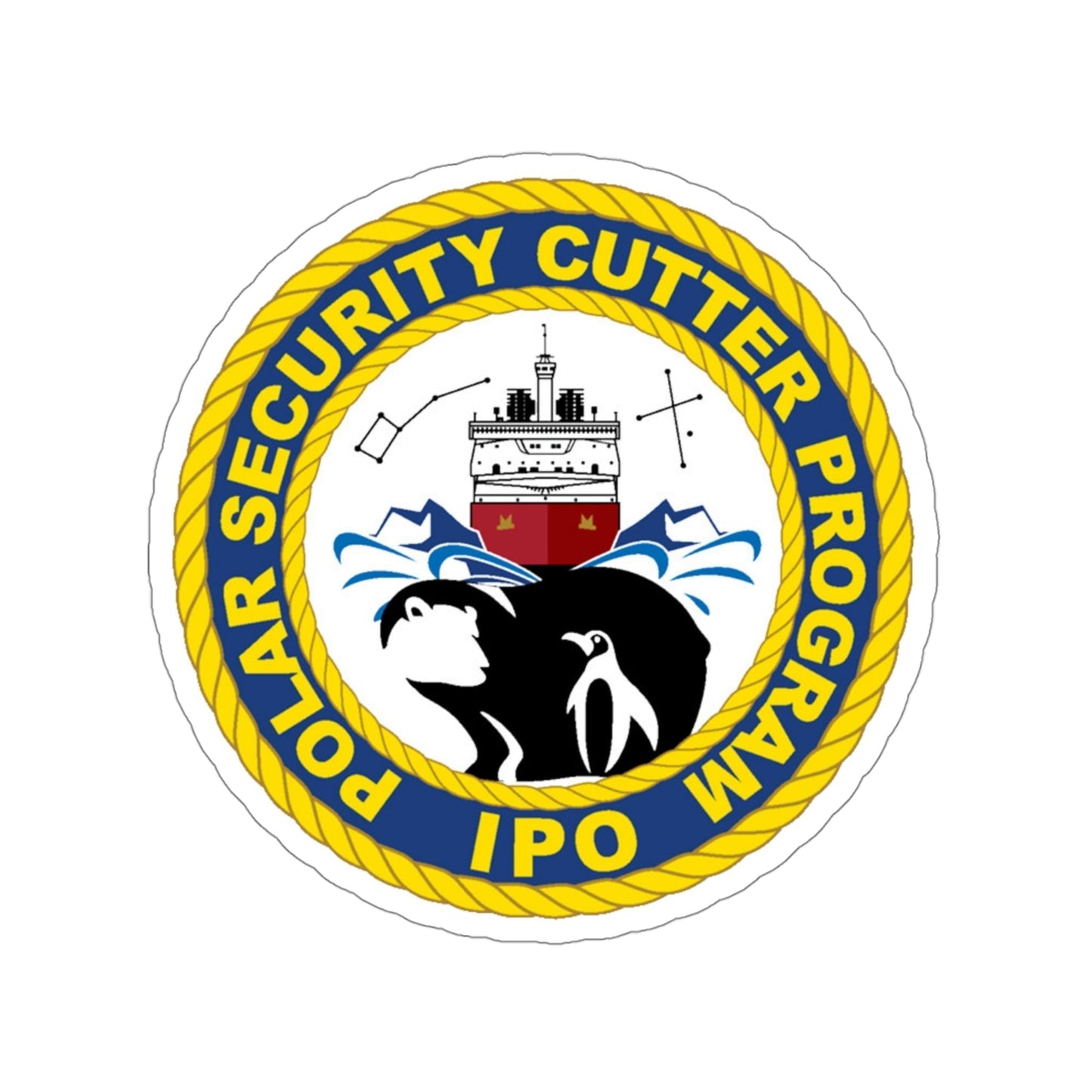 C2495 Polar Security Cutter Program IPO (U.S. Coast Guard) STICKER Vinyl Die-Cut Decal-4 Inch-The Sticker Space