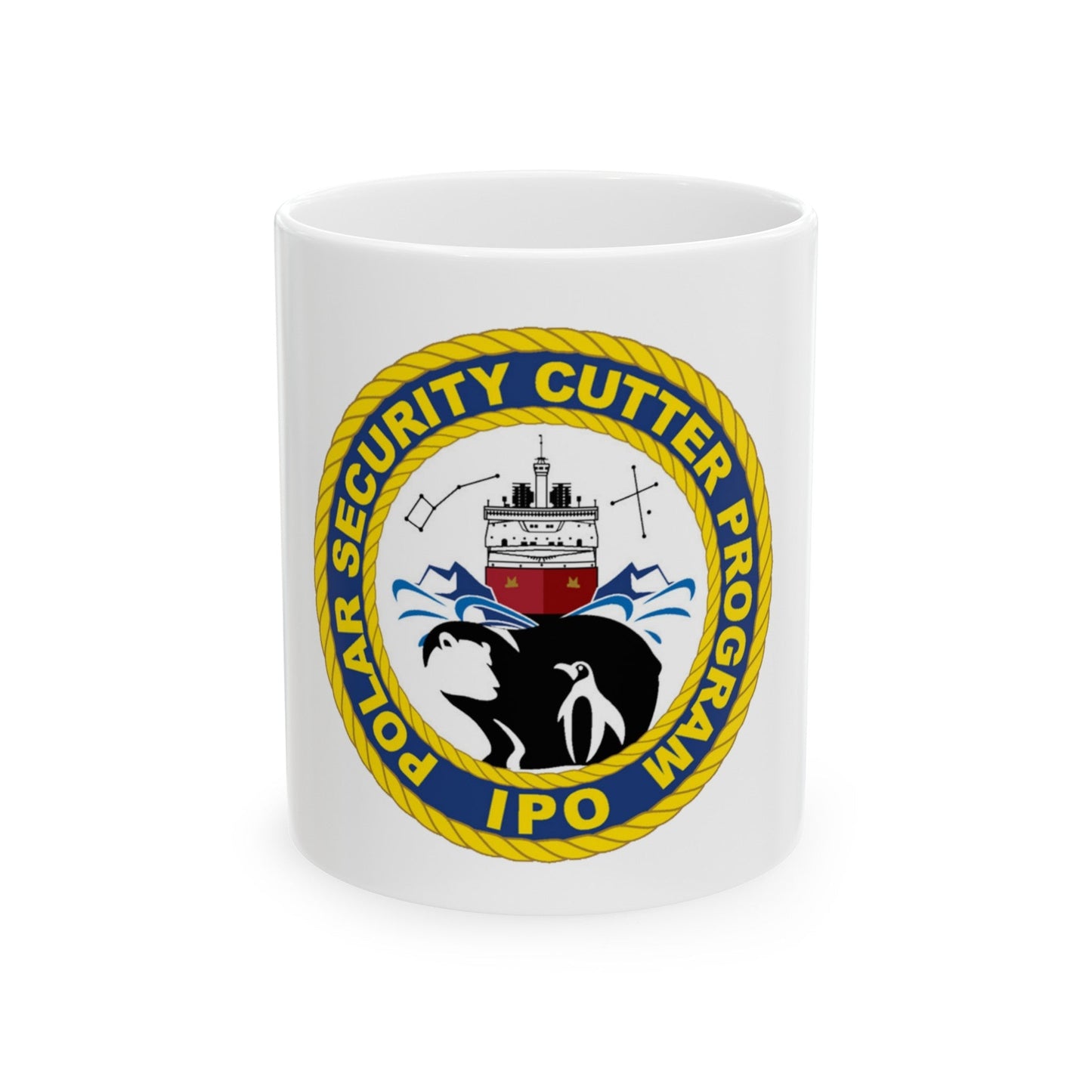 C2495 Polar Security Cutter Program IPO (U.S. Coast Guard) White Coffee Mug-11oz-The Sticker Space