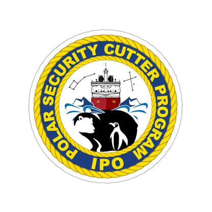 C2495 Polar Security Cutter Program IPO (U.S. Coast Guard) STICKER Vinyl Die-Cut Decal 4 Inch - The Sticker Space