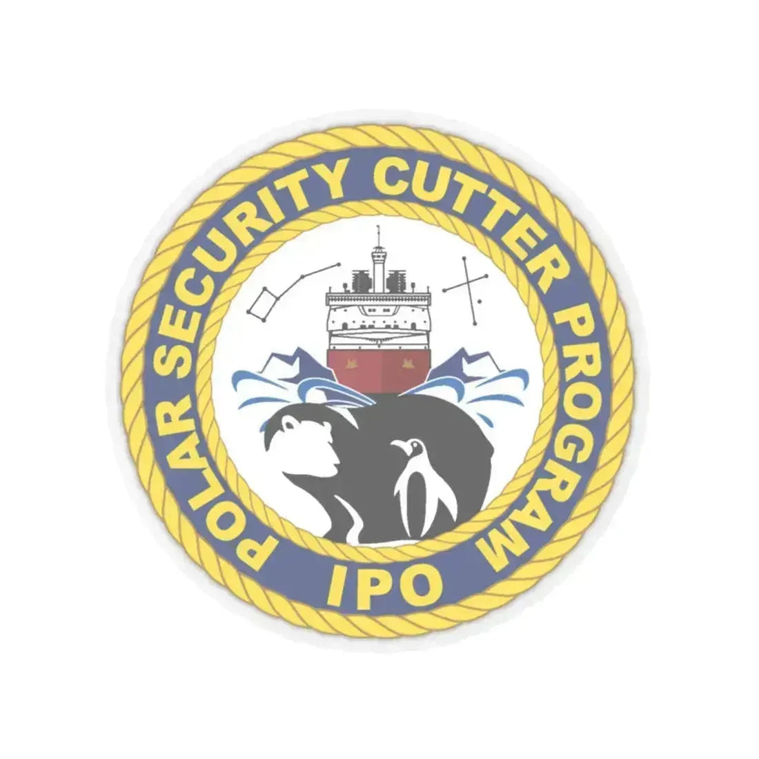 C2495 Polar Security Cutter Program IPO (U.S. Coast Guard) STICKER Vinyl Kiss-Cut Decal 6 Inch Transparent - The Sticker Space