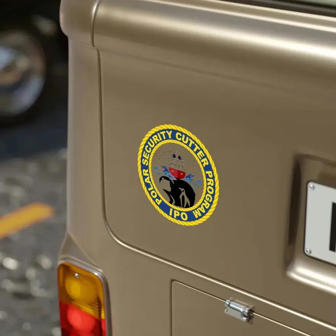 C2495 Polar Security Cutter Program IPO (U.S. Coast Guard) Transparent STICKER Die-Cut Vinyl Decal - The Sticker Space