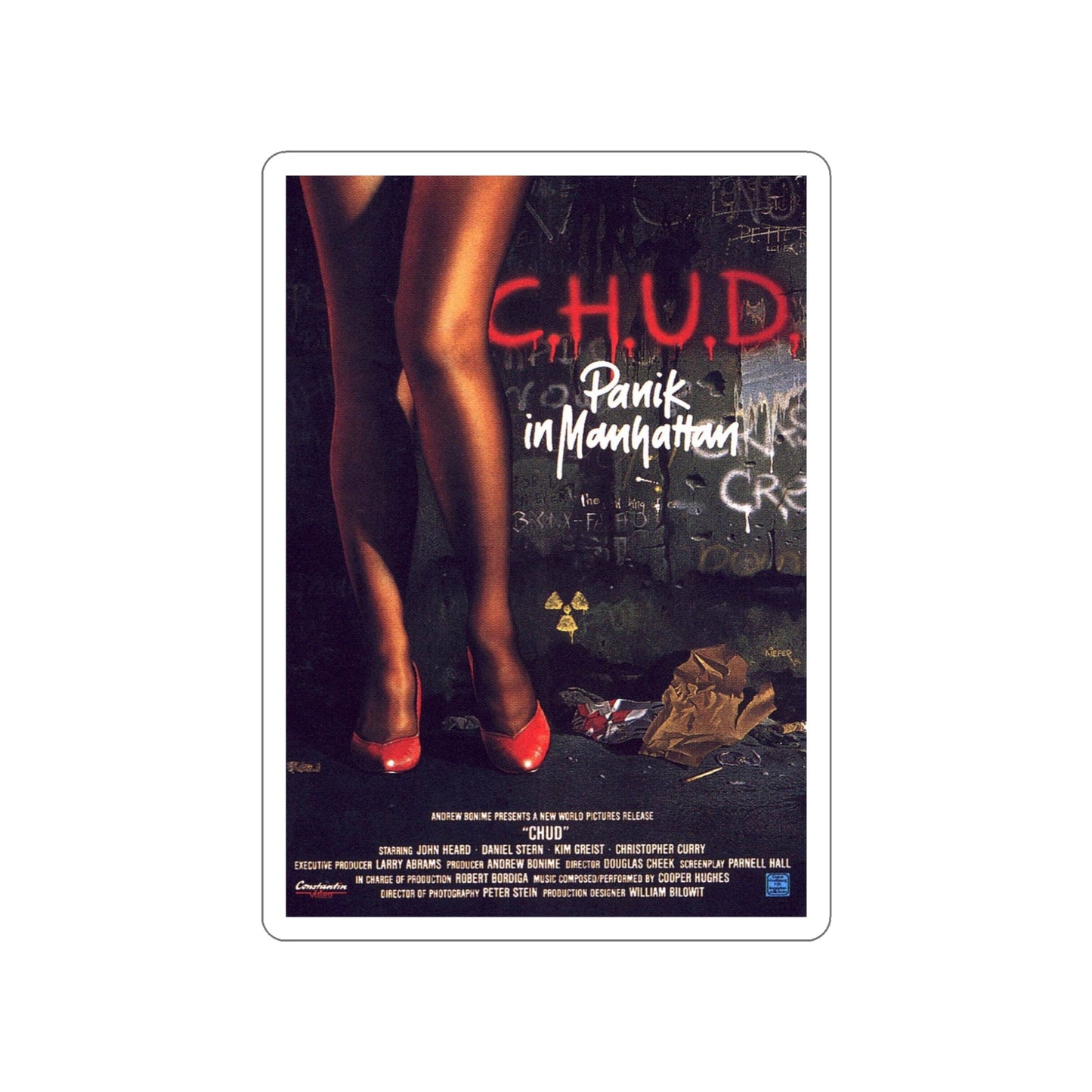 C.H.U.D. 1984 Movie Poster STICKER Vinyl Die-Cut Decal-5 Inch-The Sticker Space