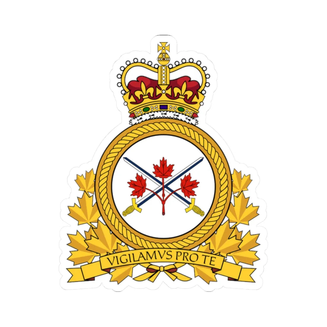 CA Emblem (Canada) (Coat of Arms) STICKER Vinyl Kiss-Cut Decal 2 Inch White - The Sticker Space