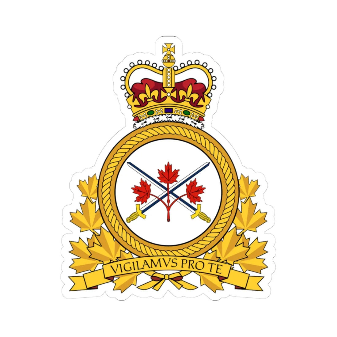 CA Emblem (Canada) (Coat of Arms) STICKER Vinyl Kiss-Cut Decal 3 Inch White - The Sticker Space