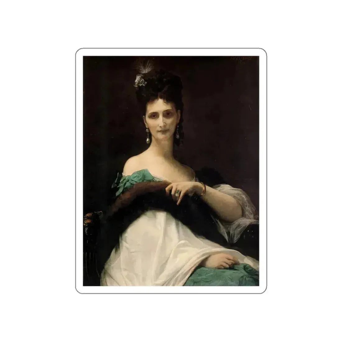 CABANEL, Alexandre - Contesse de Keller (Artwork) STICKER Vinyl Die-Cut Decal White Die-Cut 4 Inch - The Sticker Space