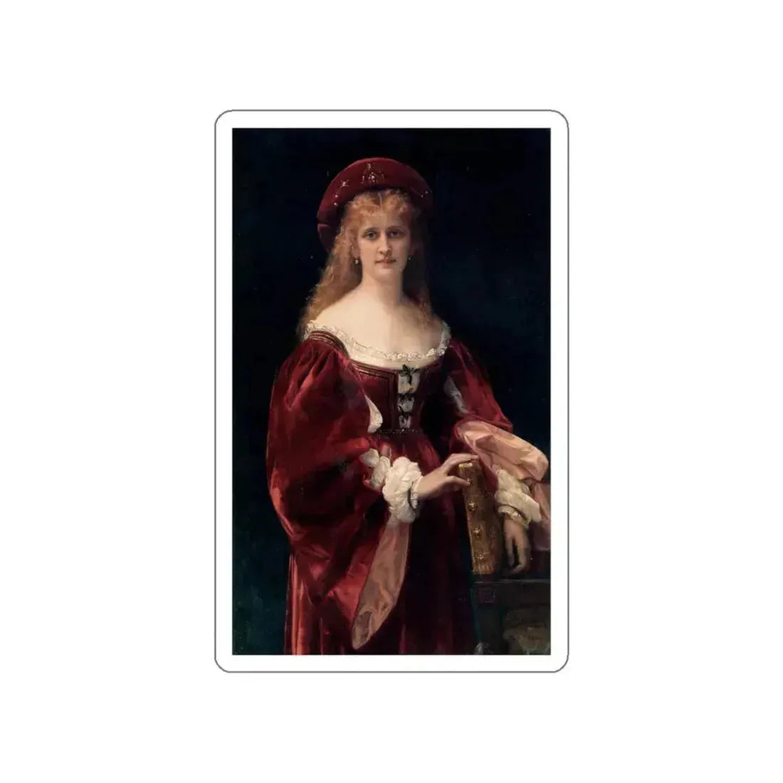 CABANEL, Alexandre - Patricienne de Venise (Artwork) STICKER Vinyl Die-Cut Decal White Die-Cut 4 Inch - The Sticker Space
