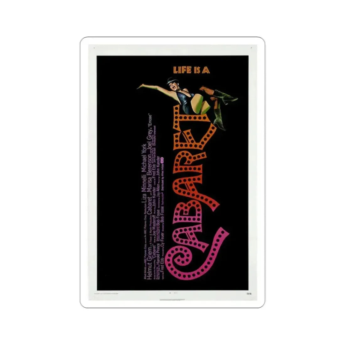 Cabaret 1972 Movie Poster STICKER Vinyl Die-Cut Decal 2 Inch - The Sticker Space