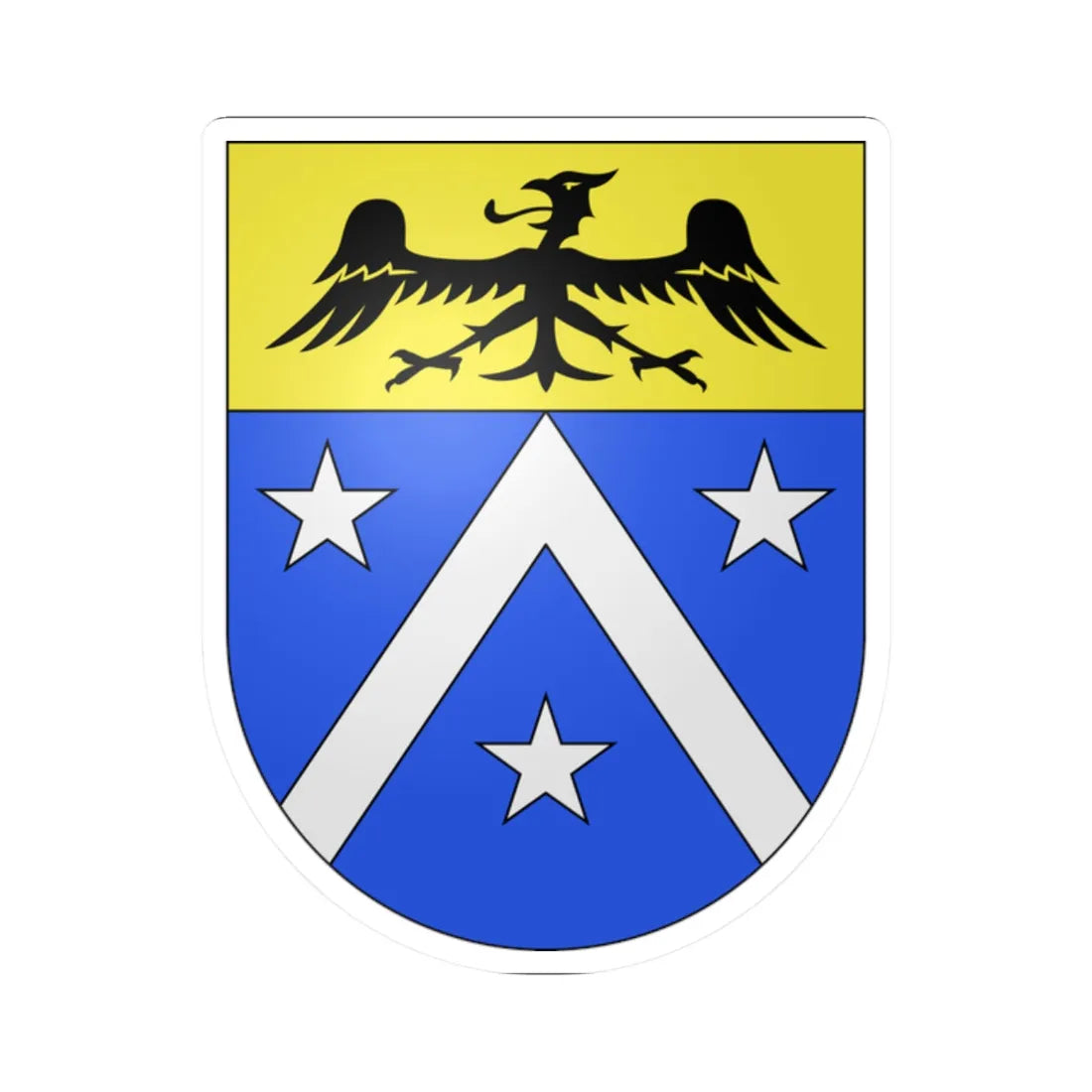 Cabbio-coat of arms (Switzerland) (Coat of Arms) STICKER Vinyl Kiss-Cut Decal 2 Inch White - The Sticker Space