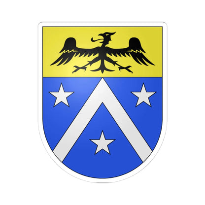 Cabbio-coat of arms (Switzerland) (Coat of Arms) STICKER Vinyl Kiss-Cut Decal 4 Inch White - The Sticker Space