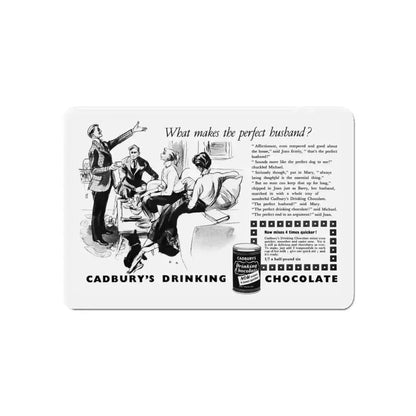 Cadbury's Drinking Chocolate advertisement (1), 1954 (Magazine Illustration) Refrigerator Magnet - The Sticker Space