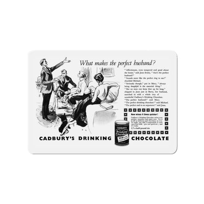 Cadbury's Drinking Chocolate advertisement (1), 1954 (Magazine Illustration) Refrigerator Magnet-3" x 3"-The Sticker Space