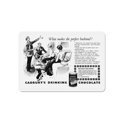 Cadbury's Drinking Chocolate advertisement (1), 1954 (Magazine Illustration) Refrigerator Magnet-5" x 5"-The Sticker Space