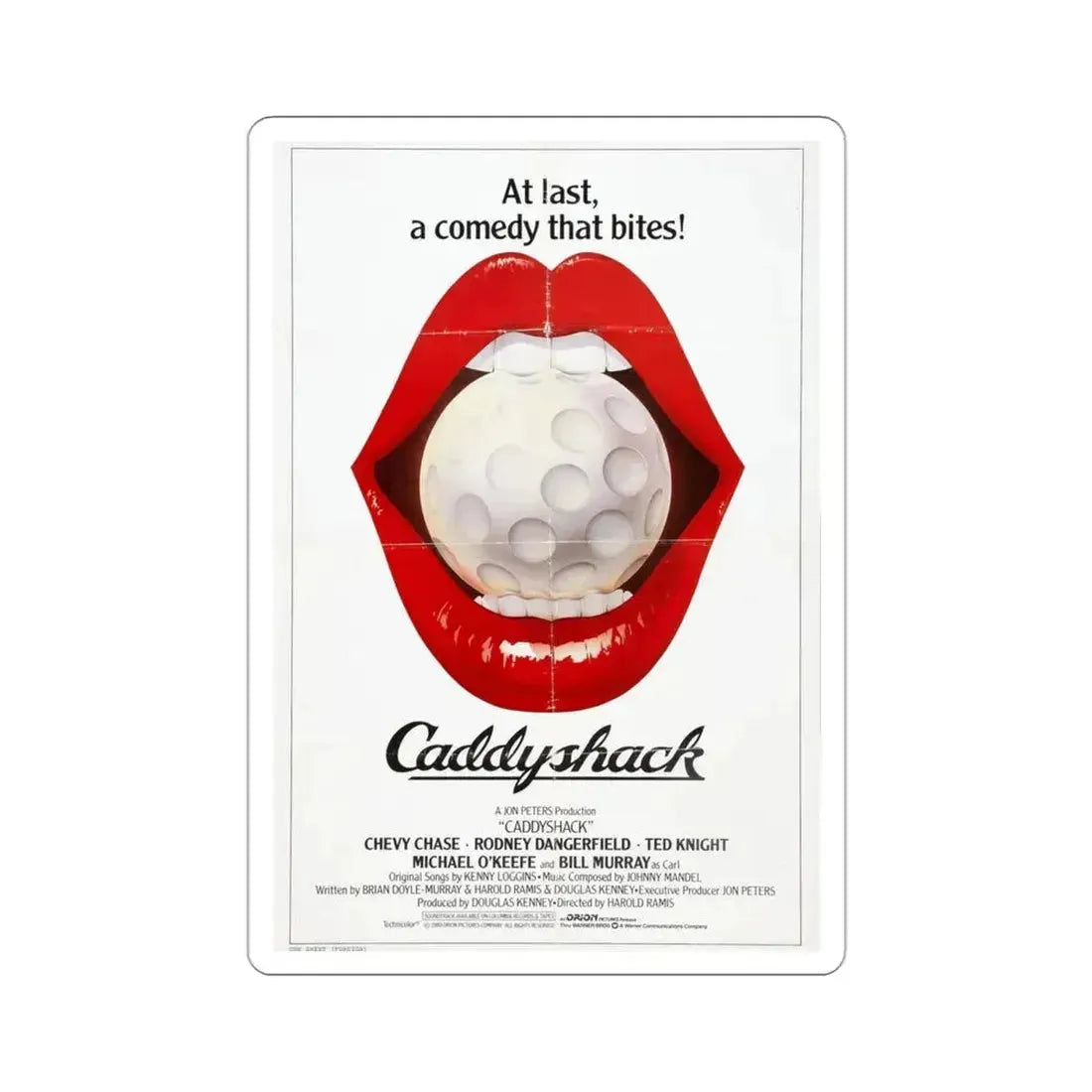 Caddyshack 1980 Movie Poster STICKER Vinyl Die-Cut Decal 3 Inch - The Sticker Space