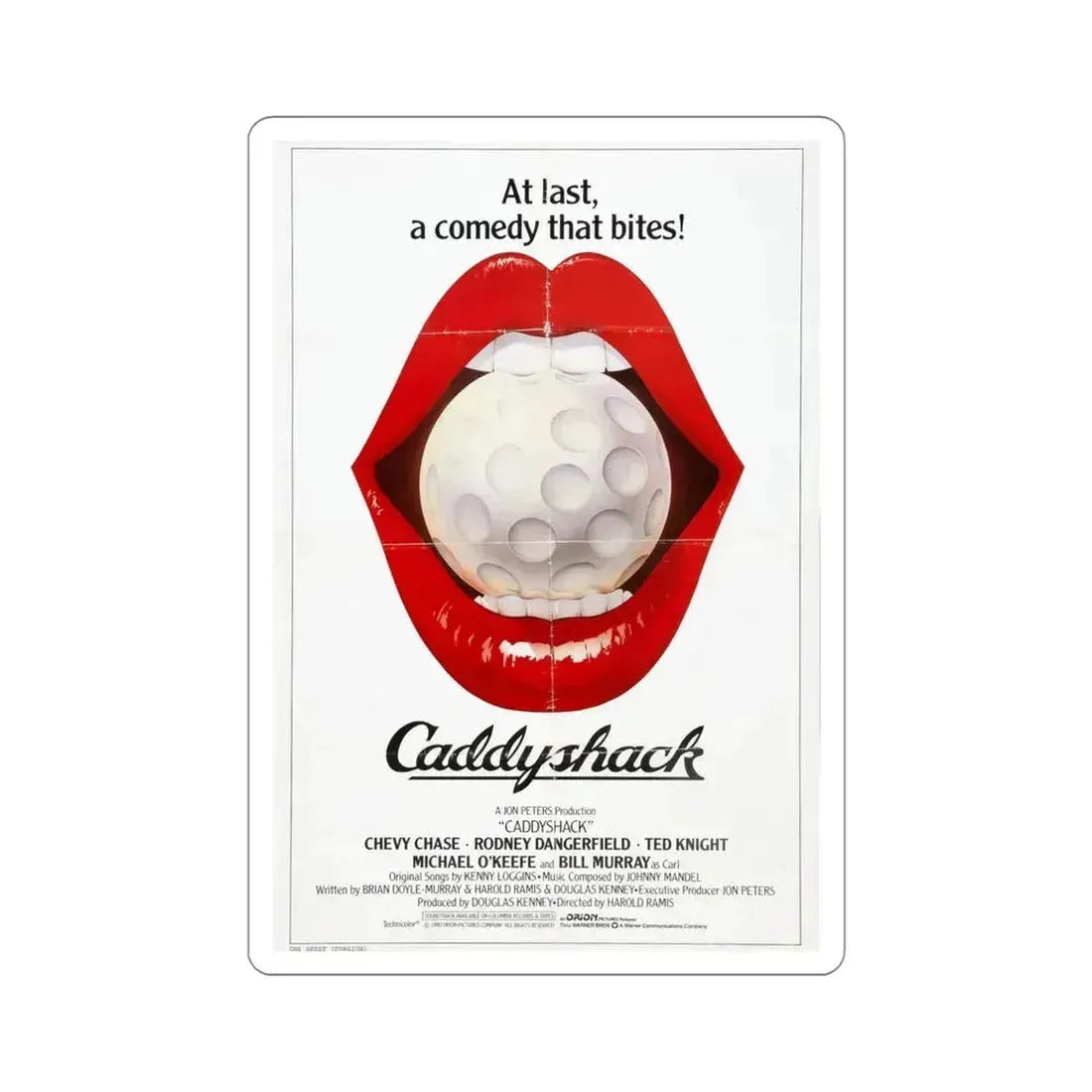 Caddyshack 1980 Movie Poster STICKER Vinyl Die-Cut Decal 4 Inch - The Sticker Space