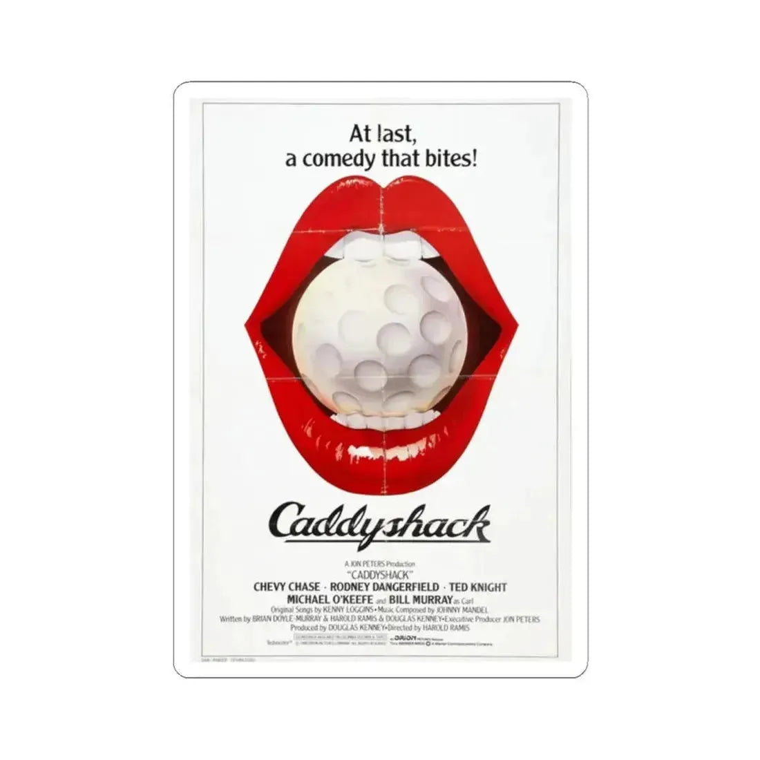Caddyshack 1980 Movie Poster - STICKER Vinyl Kiss-Cut Decal 2 Inch White - The Sticker Space