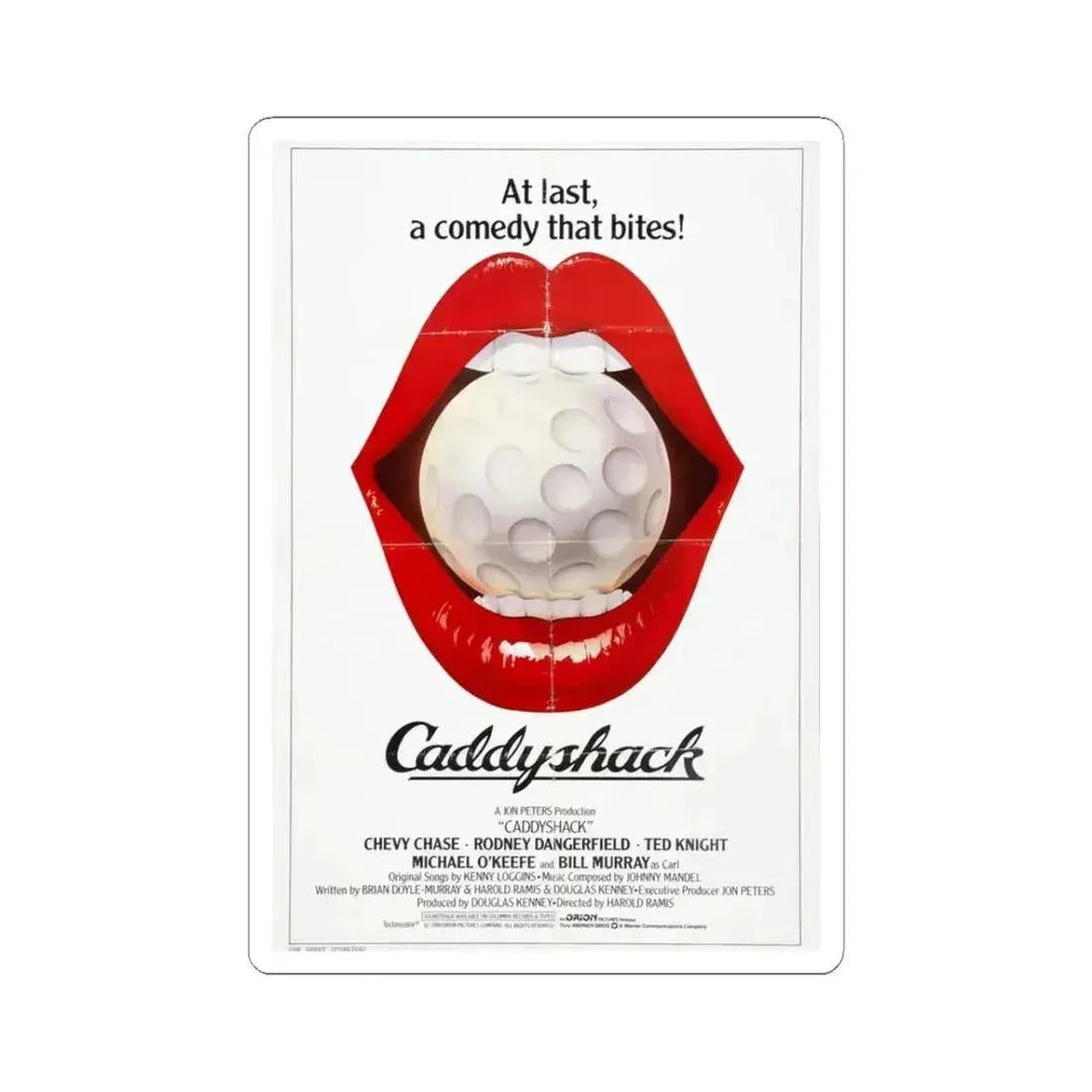 Caddyshack 1980 Movie Poster - STICKER Vinyl Kiss-Cut Decal 3 Inch White - The Sticker Space