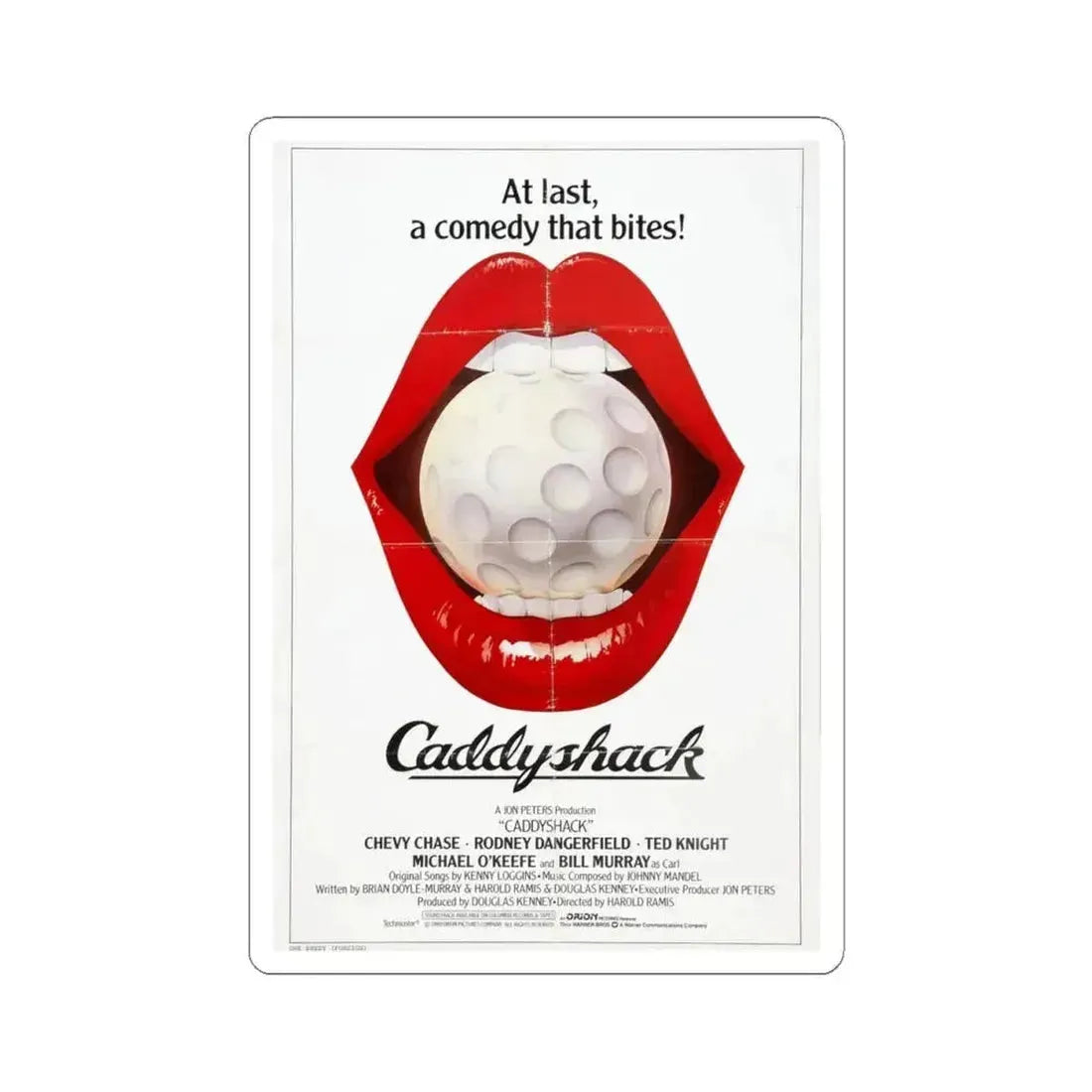 Caddyshack 1980 Movie Poster - STICKER Vinyl Kiss-Cut Decal 4 Inch White - The Sticker Space