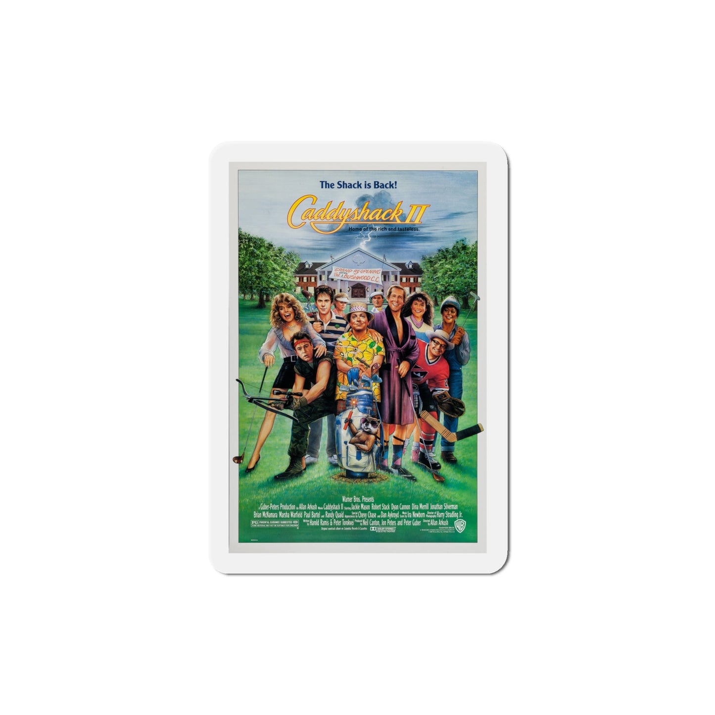 Caddyshack II 1988 Movie Poster Die-Cut Magnet-4" x 4"-The Sticker Space