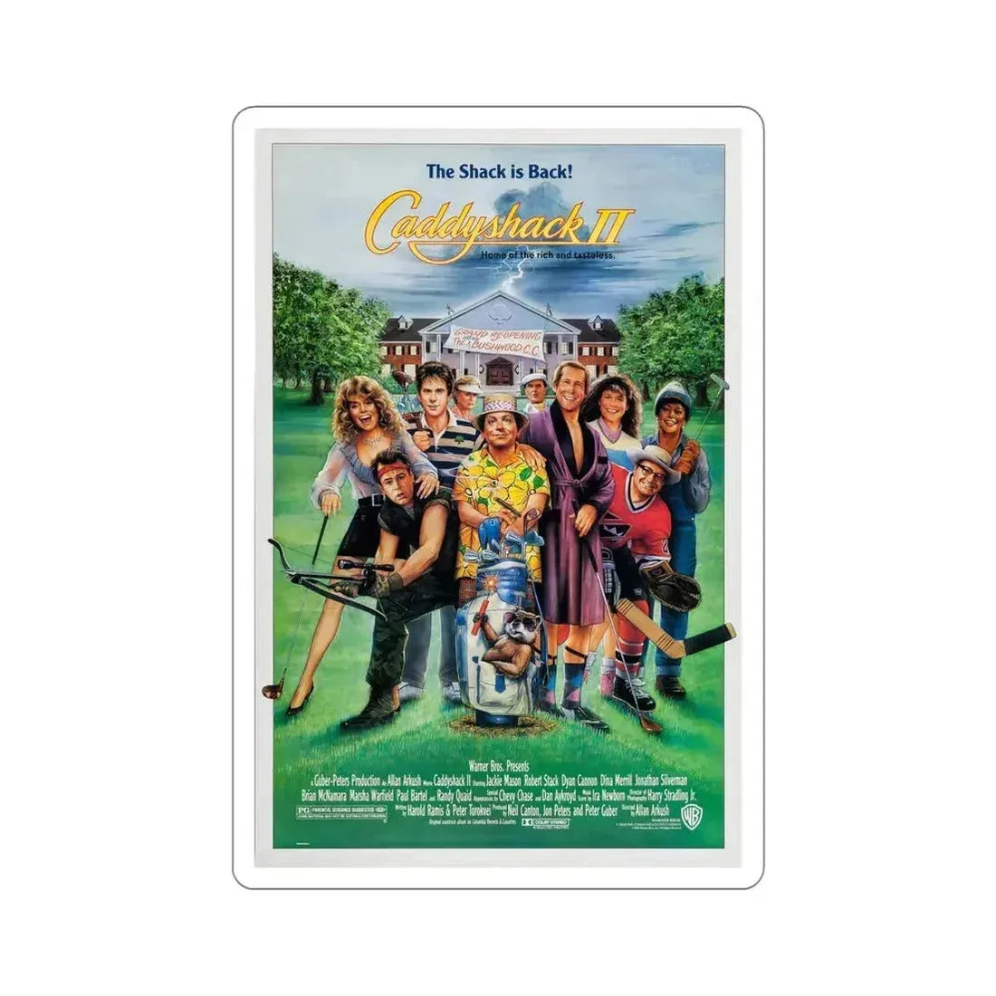 Caddyshack II 1988 Movie Poster STICKER Vinyl Die-Cut Decal 6 Inch - The Sticker Space