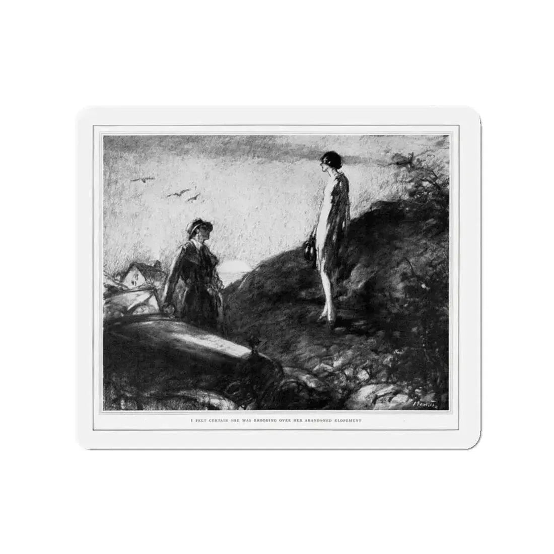 Cadence (2), Ladies' Home Journal, September 1927 (Magazine Illustration) Refrigerator Magnet 3 Inch - The Sticker Space